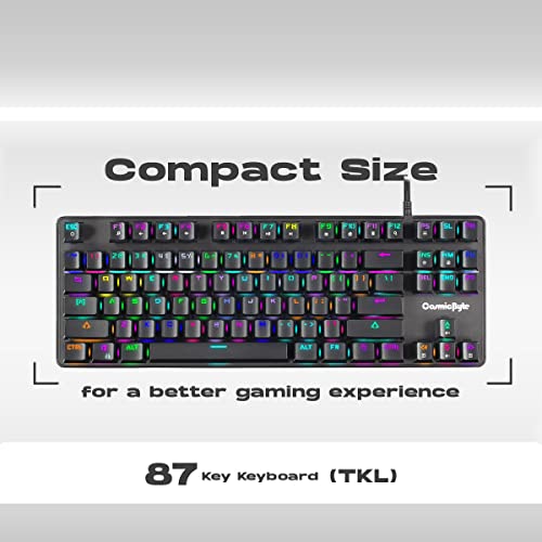 Cosmic Byte CB-GK-16 Firefly Per-Key RGB TKL Mechanical Keyboard with Swappable Outemu Blue Switch, Macros, Software (Black) - Image 4
