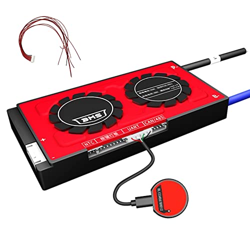 YYHJ LiFePO4 BMS 8S 24V 30A-250A PCB Board Placa Protectora de batería,para Batería Lifepo4 18650,Coche,Stock de Energía Solar,Alarma Sistema,con con Cable de Equilibrio/función BT/CAN/485 Cover