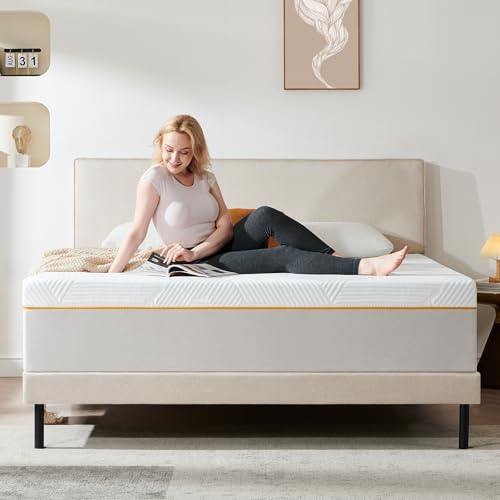 Sleremind Double mattresses, Double Memory Foam Mattress, High-Density, Hypoallergenic and Breathable Medium firm mattress, Mattress in a box (135×190×20cm)