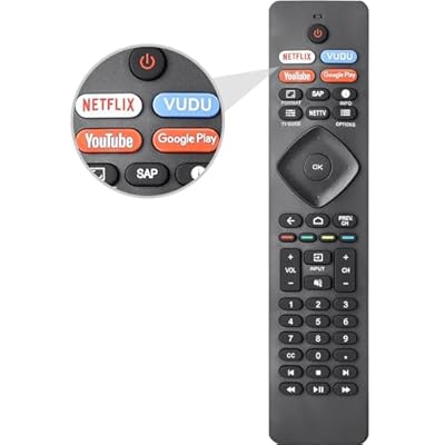 NH800UP RF402A-V14 Remote Control Replacement for All Philips Android LED LCD 4K Smart TV 43PFL5766/F7 50PFL5704/F7 55PFL5604/F7 55PFL5704/F7 65PFL5504/F7 65PFL5704/F7 75PFL5704/F7 65PFL5604/P7
