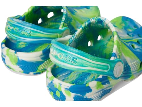 crocs kids39 classic marbled tie-dye clog