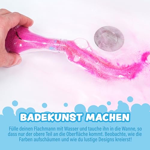 Tub Works® Kinder-Badebomben-Zaubertrank-Badespielzeug, 6er-Pack | Ungiftig | Sprudelt, schäumt und bildet Blasen mit einer Explosion von Farben | Interaktive Badebomben für Kinder