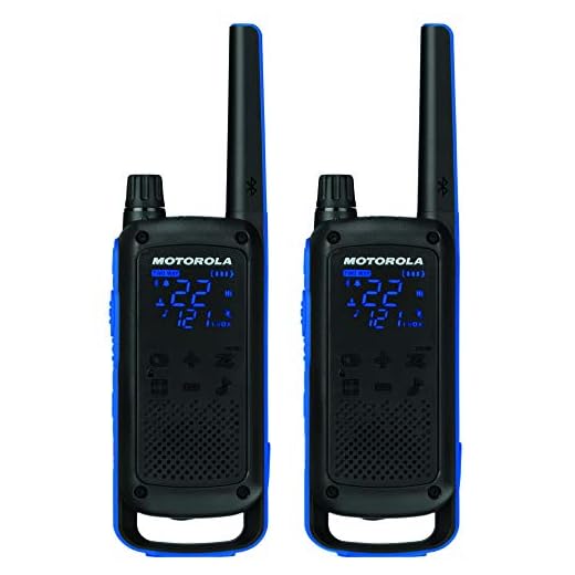 Motorola Talkabout T800 Two-Way Radios, 2 Pack, Black/Blue
