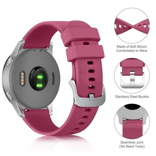 3 Pack Correas de Silicona para Reloj Garmin 18mm miniatura 2