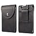 Produktbild SITCO Gürteltaschen Hüfttasche Groß Leder Handytasche Hüllen Holster (Schwarz)
