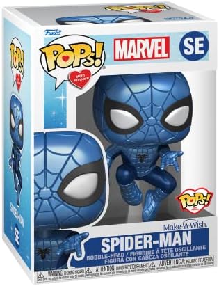 Funko POP Marvel: Make a Wish 2022 - Spider-Man (Metallic), Multicolor, (63675)