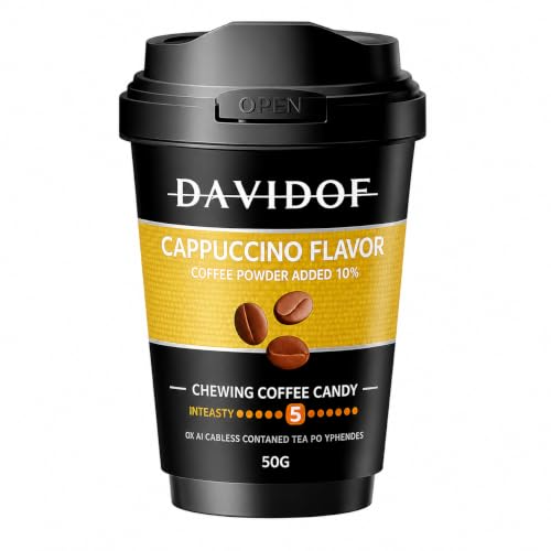 Daviddoff Coffee Chewy Candy, Cappuccino Flavor, 50g