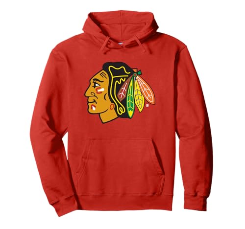 Chicago Blackhawks Icon Red Officially Licensed Pullover Hoodie