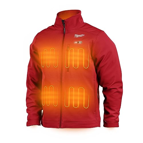 Milwaukee 204R-212X M12 TOUGHSHELL Lithium-Ion Cordless Heated Jacket (3 Ah) - 2XL, Red