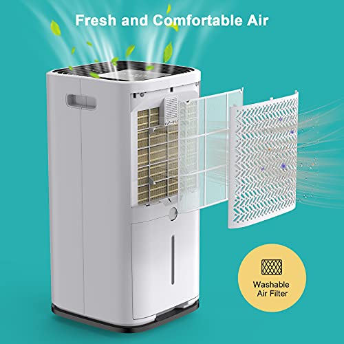 Kesnos 5000 Sq. Ft Large Dehumidifier For Home With Drain Hose And 1.19 Gallons Water Tank - Intelligent Touch Control And Low Noise, 24 Hr Timer Ideal For Basements, Bedrooms, Bathrooms, Laundry Rooms #TOP3