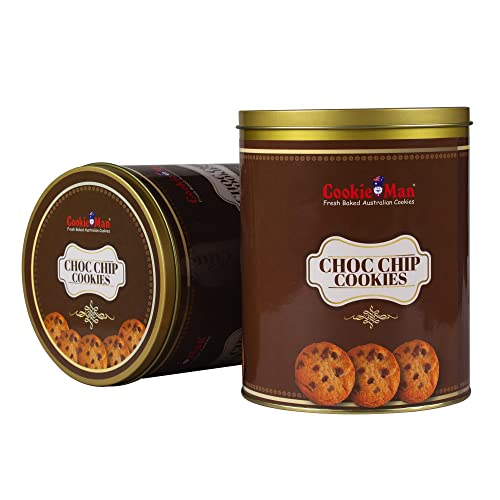Choco Chip Chocolate Cookies Gift Tin Box|Freshly Baked Cookies With Chocolate Chips,Perfect For Gifting & Celebrations,Ideal For Snacking,600 Gram