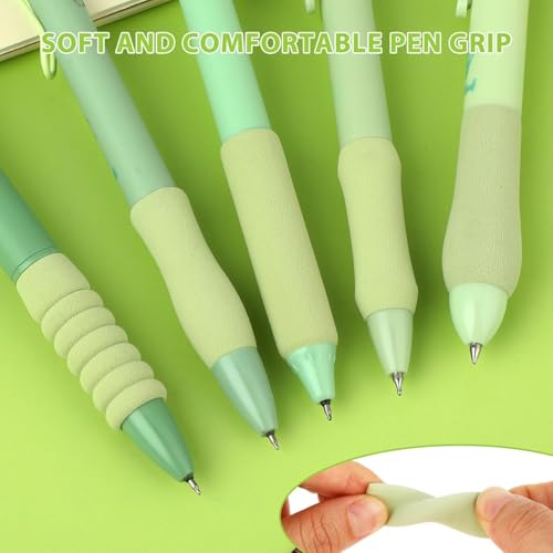 Image of Shuttle Art Tea Theme Ball Pen Set of 5 | Black Ink 0.5mm Fine Point Smooth Writing Gel Pens | Soft Grip Cute Designer Aesthetic Stationery for School Students Office College Notes Exams & Gifting