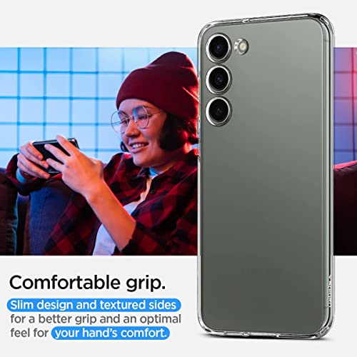 Image of NISHTECH for Samsung Galaxy S23 Plus 5G (2023) Premium Transparent Hybrid Soft Slim Dust Proof Back Case Cover with Camera Protection
