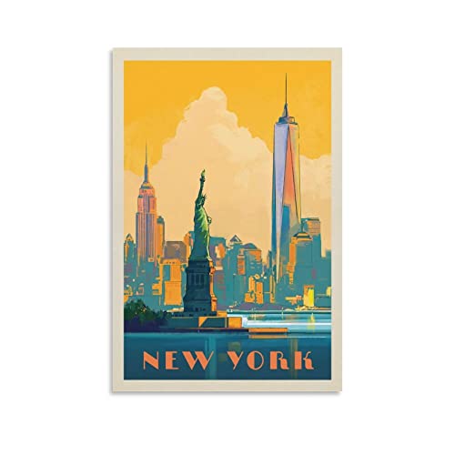 Vintage Poster New York Poster Poster Decorative Painting Canvas Wall Posters And Art Picture Print Modern Family Bedroom Decor Posters 12X18Inch(30X45Cm) #TOP4