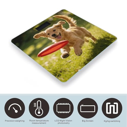 Báscula digital para baño con pantalla LED clara miniatura 3