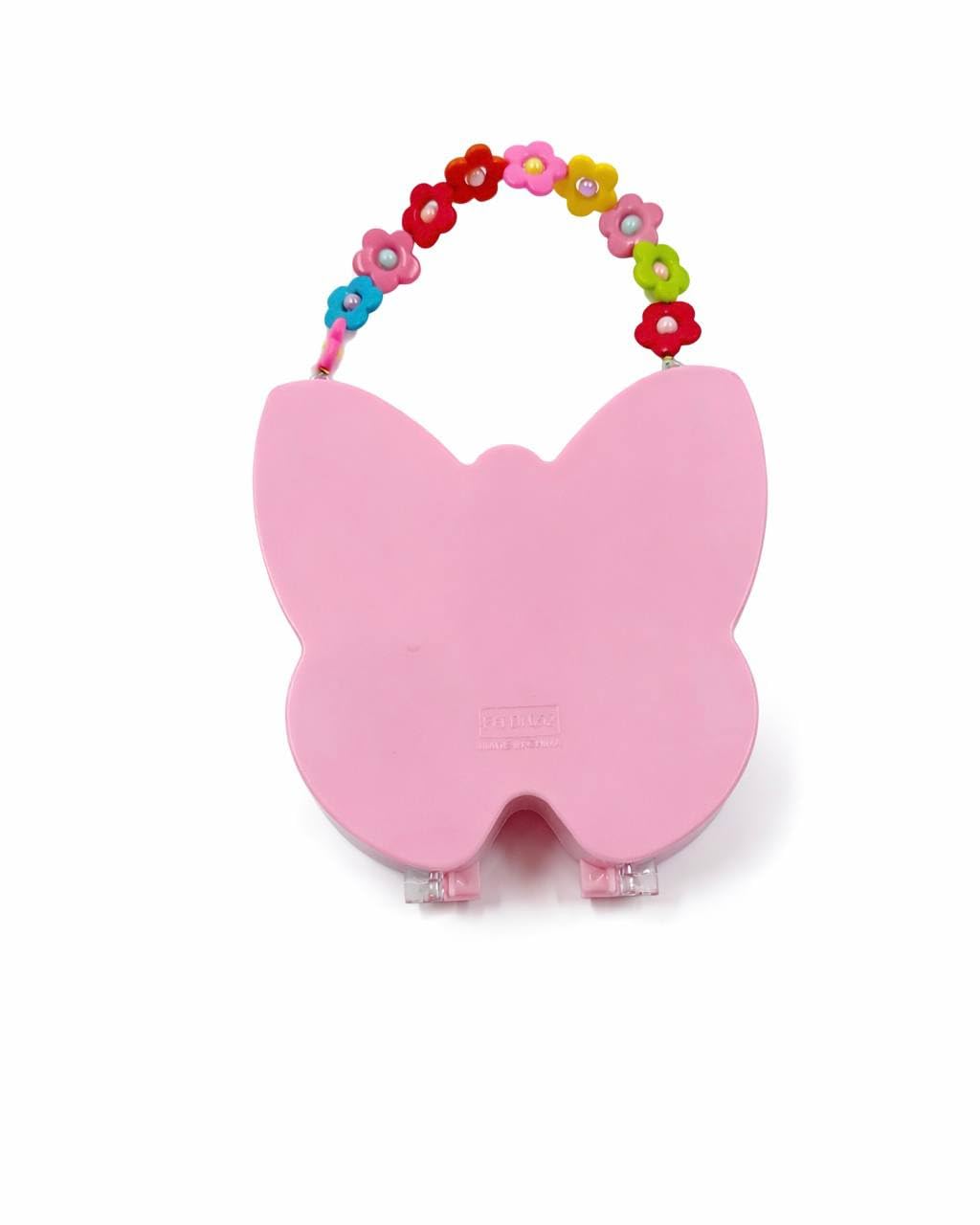 Kelebek Şekilli Pembe Saç Aksesuarları Seti, Renkli Lastikler, Tokalar ve Scrunchie, Kız Çocukları için