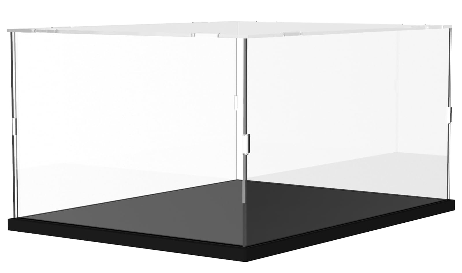 DuvinDD Acrylic Display Case Clear Large Display Box for Lego Star Wars 75375 Starship Model Collectibles Showcase Dustproof Countertop Plastic Display Box Cube with Black Base(15.7x11.8x7.9inch)