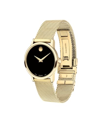 Movado Museum Classic Women's Watch - Swiss Quartz Movement, Stainless Steel Mesh Bracelet - 3 ATM Water Resistance - Luxury Fashion Timepiece for Her - 28mm2