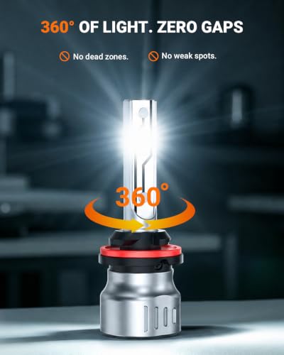 Image of SEALIGHT 881 /889 LED Fog Light Bulbs, 12000LM 6500K White-2 Pack, for Dodge