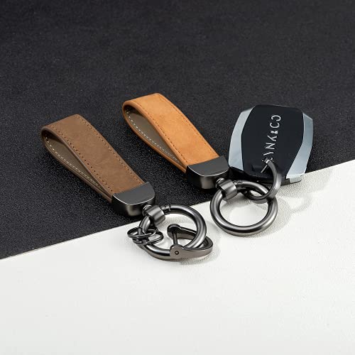 Mouyishi Car Keychain Bottle Opener Genuine Leather Home Metal Keyring Multifunctional Keychains Anti-Lost For Men Women #TOP4