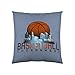 Montse Interiors, S.L. Cuadrante o cojín Estampado Juvenil Baloncesto Tacto pétalo (BASQUET, 45x45)