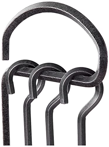 Enclume 3 Piece Fireplace Tool Set With Stand, Hammered Steel #TOP3