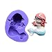 Runloo 3D Sleeping Mermaid Silicone Mold Fondant Mould Mermaid Handmade Soap Mold