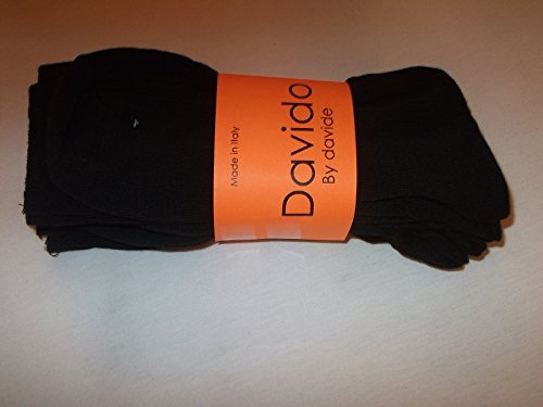 davido Mens dress socks made in Italy cotton 6 pairs black size 9-112