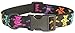 My Sunnies Dancing Bears Adjustable Dog Collar 1-inch Wide, Size S, M, & L Lengths (Medium 15