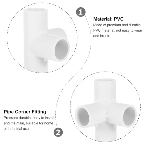 Junta de esquina de tubo de agua PVC conector de tubería resistente 20mm 4