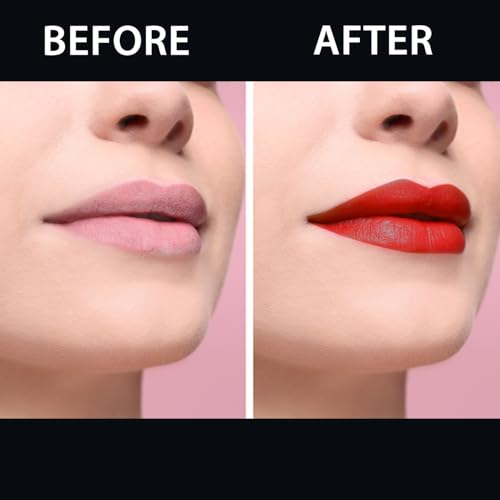 Image of Fashion Colour Kissproof Lip Glaze Lipstick | Up to 12 Hours Stay | Velvet Texture | Non-Transfer Waterproof | Highly Pigmented | For Women | 7g (Flirtini)