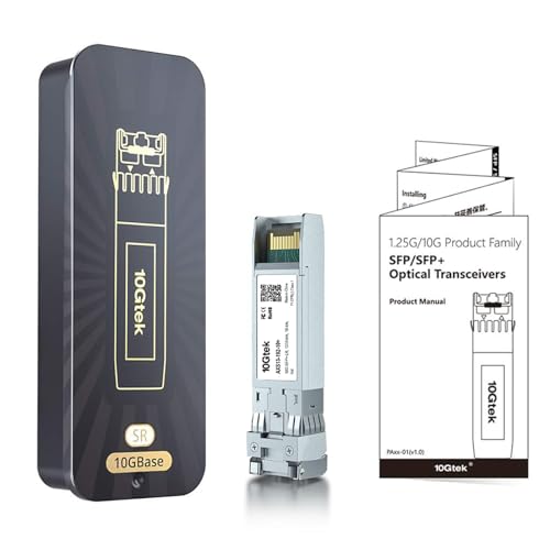Image of 10Gtek Industrial Grade 10GBase-LR SFP+ Transceiver, 10G 1310nm SMF SingleMode Fiber Optic Module, up to 10km, for Cisco SFP-10G-LR, Meraki MA-SFP-10GB-LR, Ubiquiti UniFi UF-SM-10G, Fortinet and More