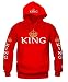 Sudadera con capucha a juego para parejas King & Queen para hombre...