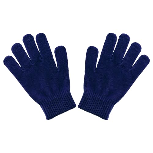 Motique Accessories Ladies Gloves Magic Knit Gloves for Women Solid Colors - Navy