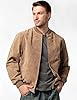 FLAVOR Men's Leather Baseball Jacket Vintage Suede... #2