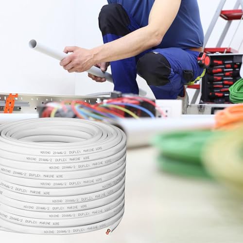 Image of 20 Gauge Marine Wire,20 AWG 200ft Duplex Marine Grade Wire Tinned Copper Boat Electrical Cable for Boat /Automotive /RV /Camper Outdoor Use