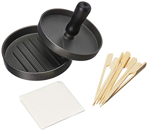 Large Hamburger Patty Maker and Grill Press, Luxury Package, Non Stick Meat Patty Mold for Stuffed Burgers, Plus Ebook Cookbook with 15 Hamburger Recipes