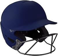 Vista 4 de Mizuno Casco de bateo de sóftbol juvenil F6 Fastpitch con máscara