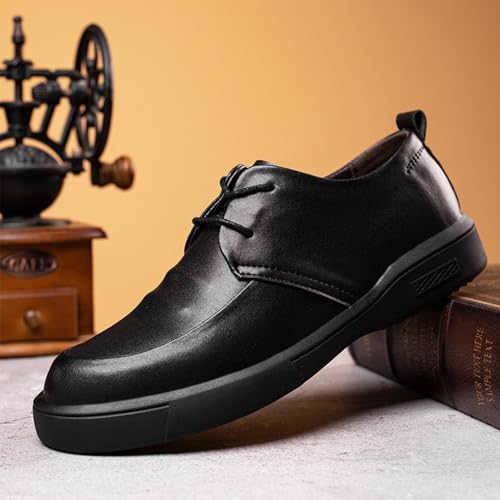 Men’s Formal Dress Oxford Shoes, Platform Round Toe Lace-up Comfort Brogue Oxfords Casual Business Work Dress Shoes2
