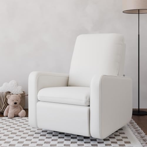 Image of Graco Teddi Power Recliner Swivel Glider, Electronic Power Recline, Oeko-TEX 100 Certified, USB-A & USB-C Charger, Premium Cushioning & Comfort - (Ivory Basketweave)