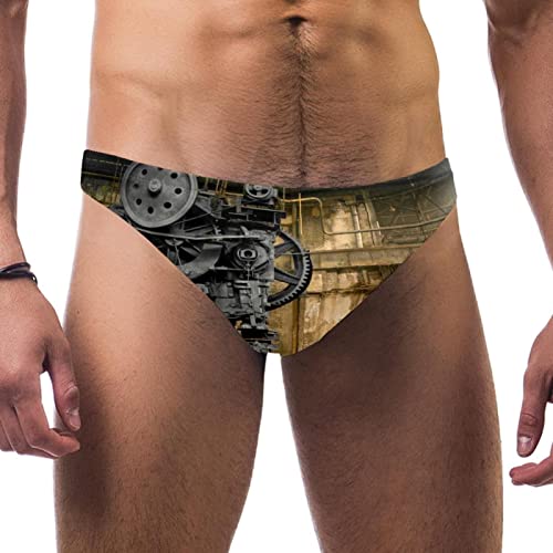 Swim Trunks Men, Mens Jammers For Swimming, Factory Pattern Vintage Retro #TOP1