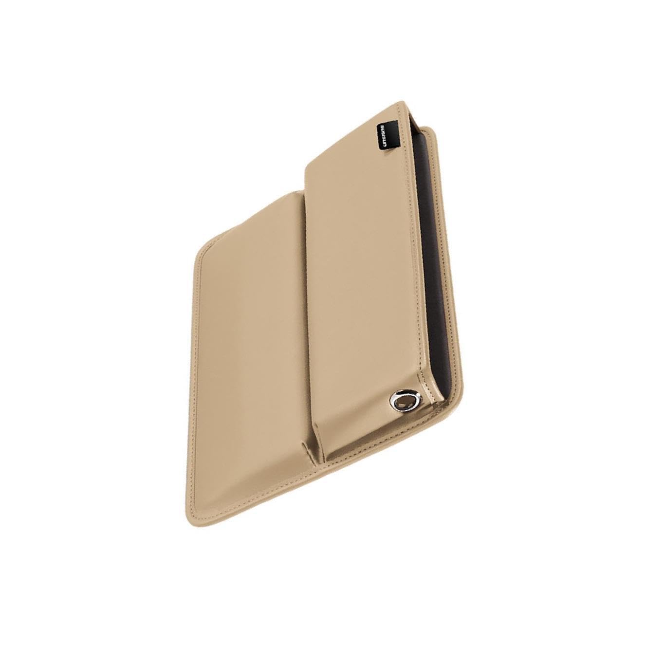 AMSLSIU Premium PU Leather Car Seat Gap Filler Convenient Storage for Keys Small Items Wallet Sleek Box Universal, Beige