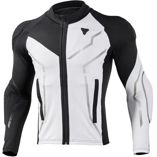 DUHAN Motorcycle Armored Shirt CE 2 Protection Removable Armor Set Breathable Mesh 4 Way Stretch...