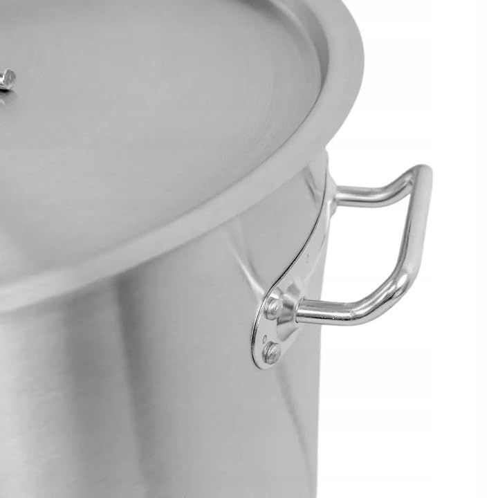 Mega-M Pentola GRANDE a induzione in acciaio inox con coperchio standard (71L)