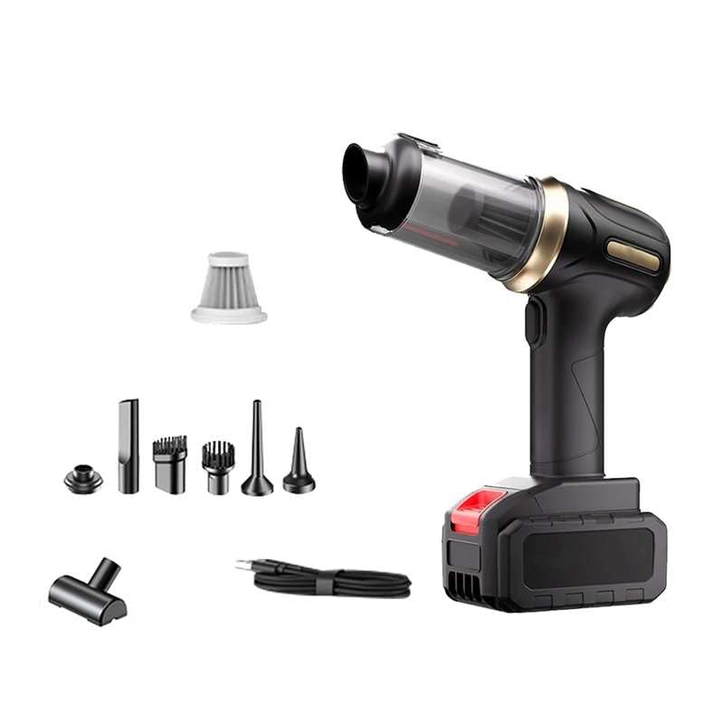 BAZPUR MART® Powerful Cordless Car & Home Vacuum Cleaner - 21000PA Suction, Portable Handheld Vacuum for Pet Hair & Dust