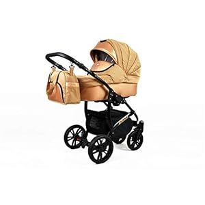 Lux4Kids Kinderwagen BlackOne 3in1 2in1 Megaset Buggy Autositz Babyschale Sportsitz Gold Braid 3in1 mit Autositz