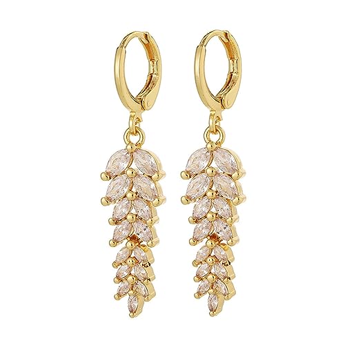 Boucles d'oreilles de fête blé en zircone pour sublimer un visage