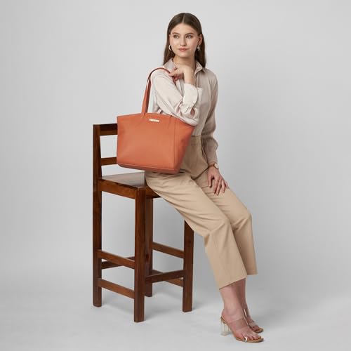 Image of Caprese Ruby Large Tote Bag for Women with Comfortable Straps | Stylish Shoulder & Handheld Bag | Fits Up to 16 Inch Laptop | Durable, Multi-Compartment Design for Work, Travel, Shopping