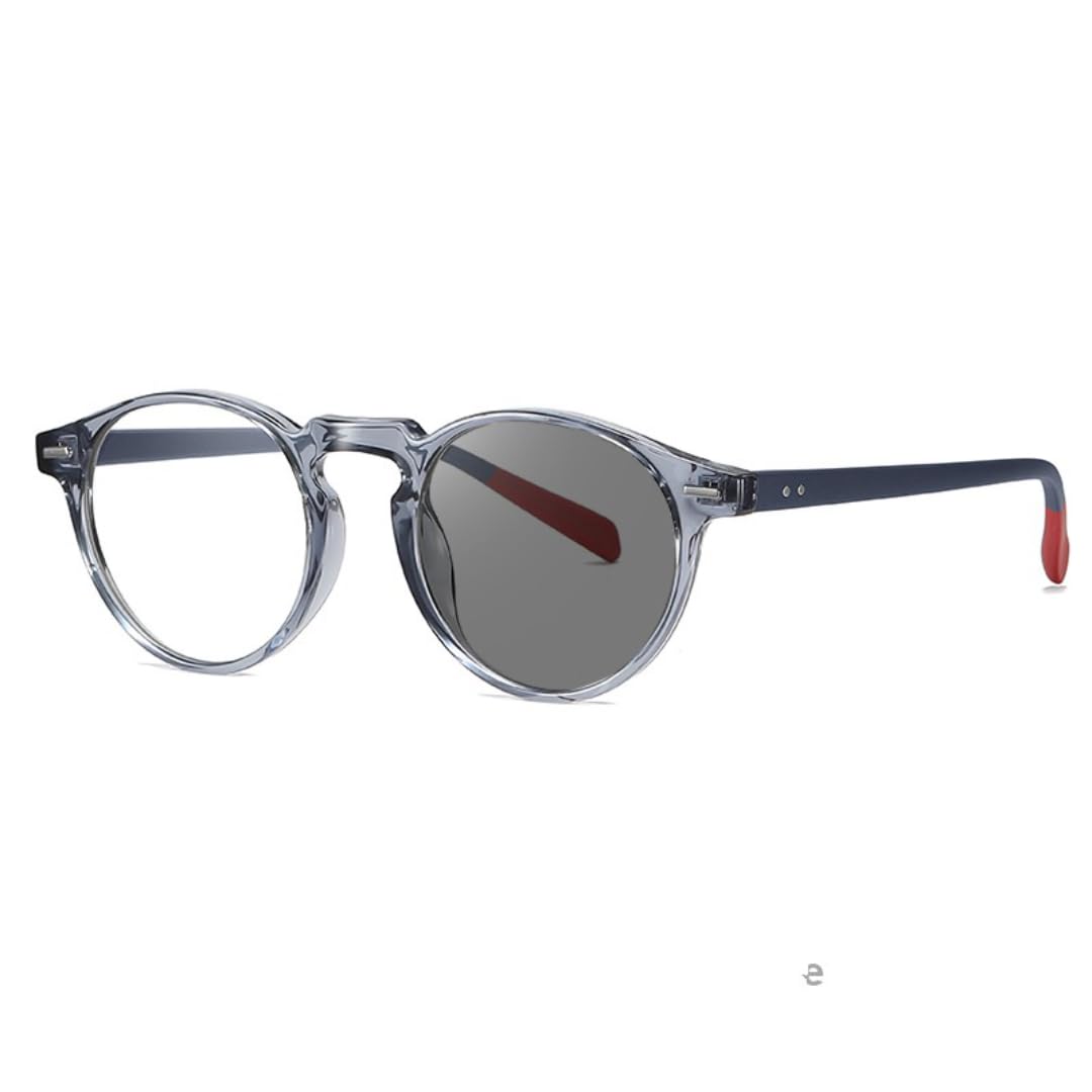 Occhiali da vista da uomo e da donna con lenti anti-luce blu, montatura rotonda in TR90.