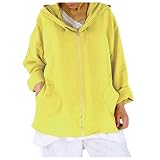 Zldhxyf Plain Sweat Coat Up Coat Hoodie Damen Reißverschluss Freizeitjacke Sport-Sweatshirt mit Kapuze Damenmantel Mantel Damen Knielang Winter